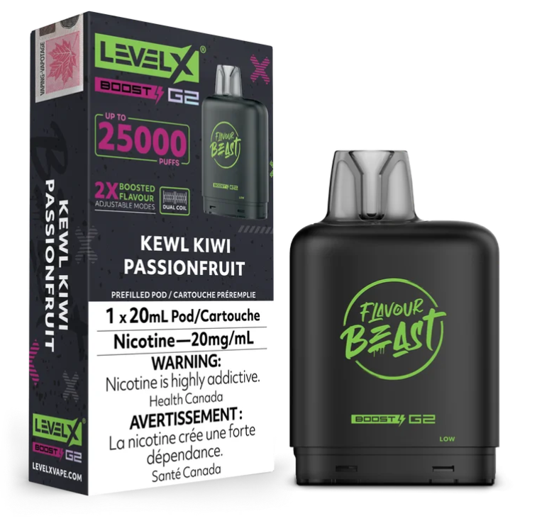LEVEL XBOOST G2 KEWL KIWI PASSIONFRUIT