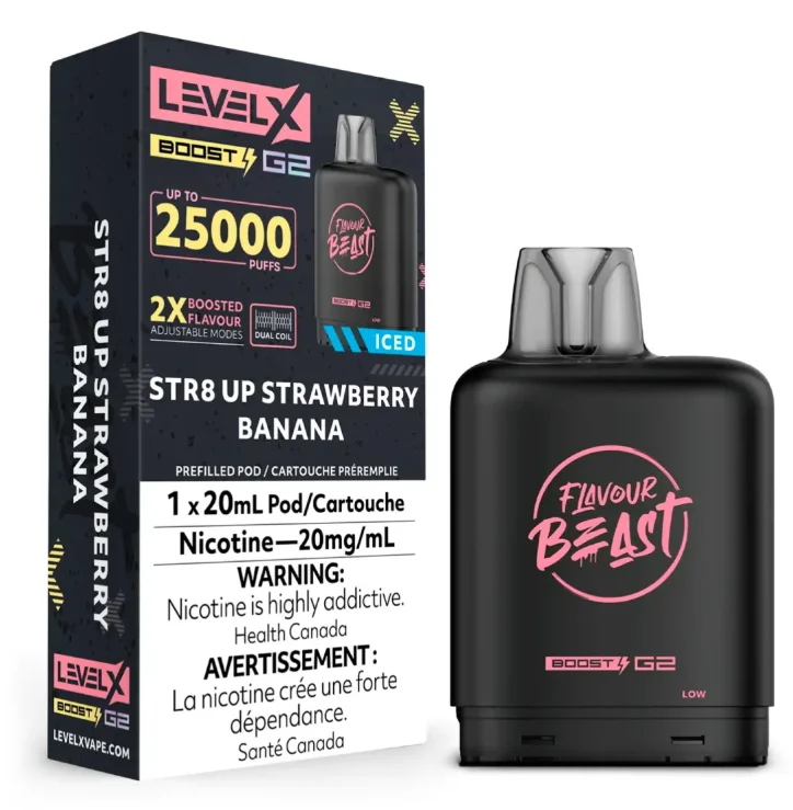LEVEL XBOOST G2 STR8 STRAWBERRY BANANA